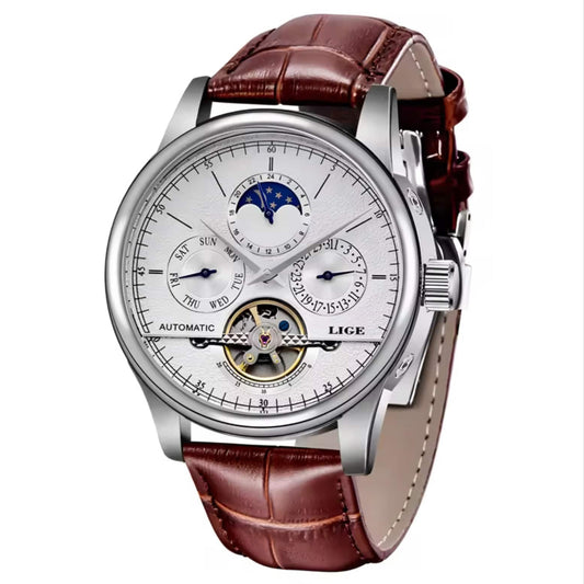 Orologio Lige LG 6826 Automatico Uomo - Argento - Watch Lounge Club