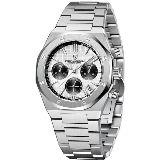 Orologio Pagani Design PD 1707 "Panda" Cronografo Uomo - Bianco - Watch Lounge Club