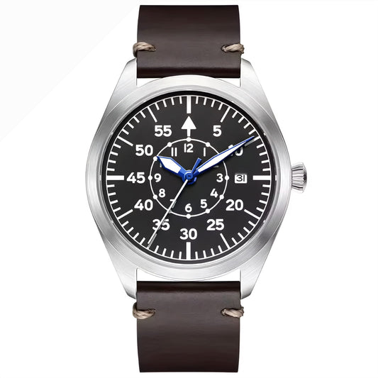 Orologio Flieger "Pilot Watch" Automatico 40mm -  Marrone - Watch Lounge Club