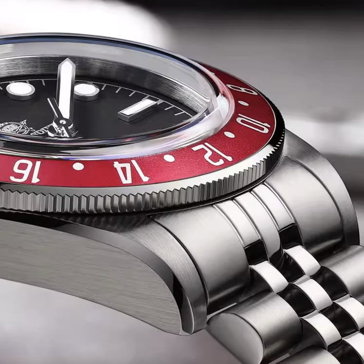 Orologio Addiesdive AD 2044 GMT Svizzero Uomo - Nero (Rosso/Blu) - Watch Lounge Club