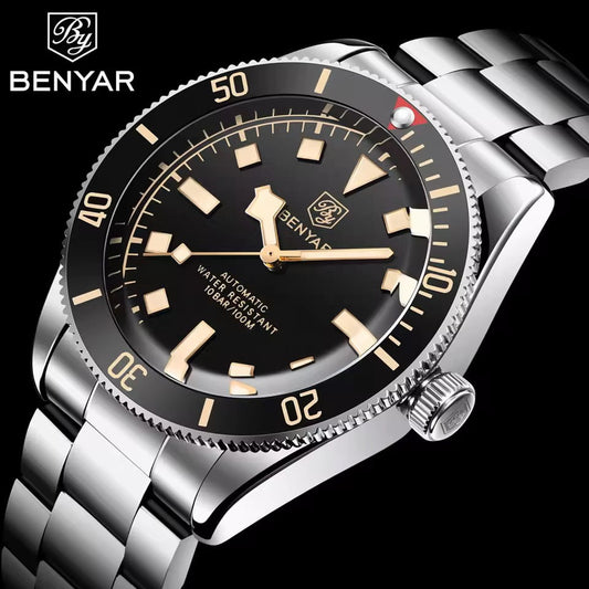 Orologio Benyar BY 5179 Automatico Uomo - Nero - Watch Lounge Club