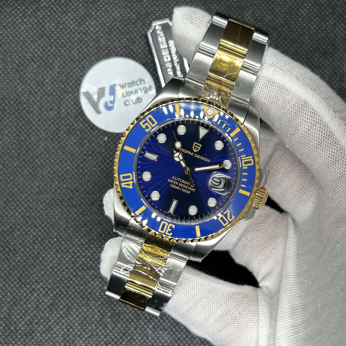 Orologio Pagani Design PD 1639 Automatico Uomo - Oro/Blu