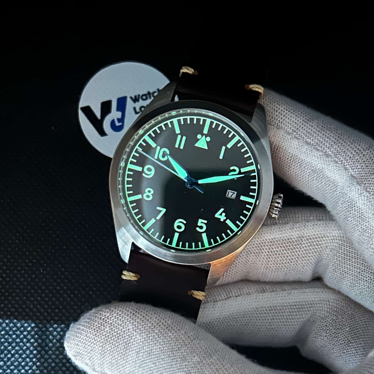 Orologio Automatico Flieger "Field Watch" 40mm - Marrone - Watch Lounge Club
