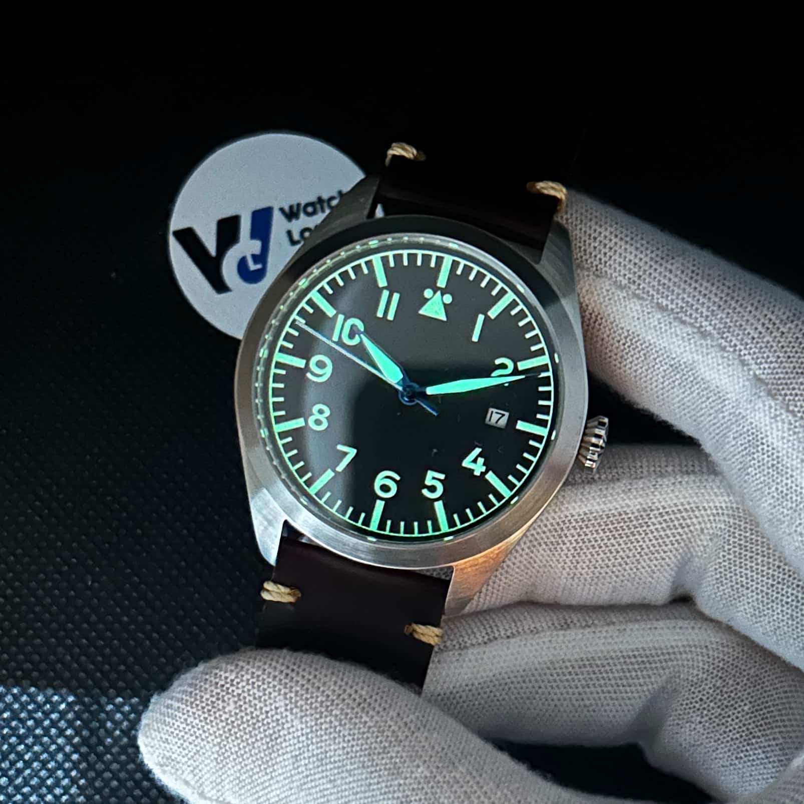 Orologio Automatico Flieger "Field Watch" 40mm - Marrone - Watch Lounge Club