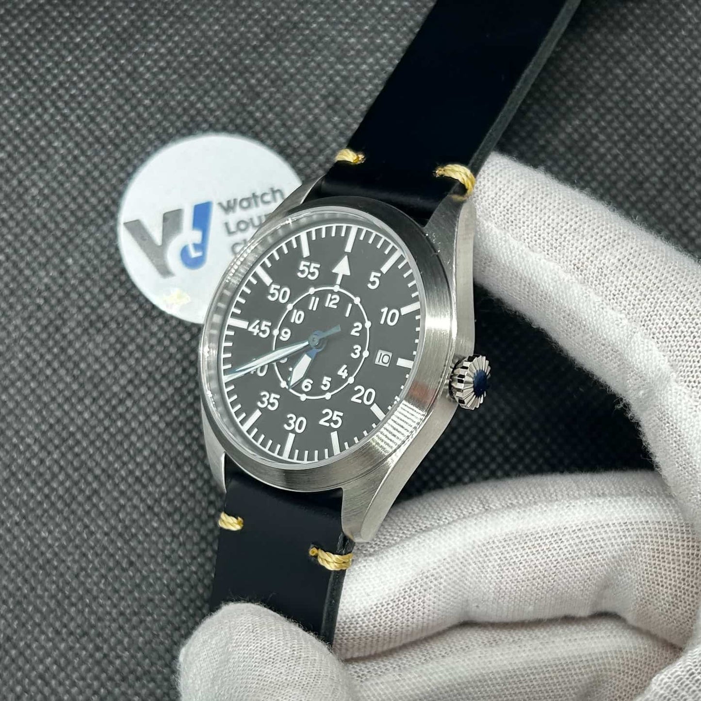 Orologio Flieger "Pilot Watch" Automatico Uomo - Nero - Watch Lounge Club