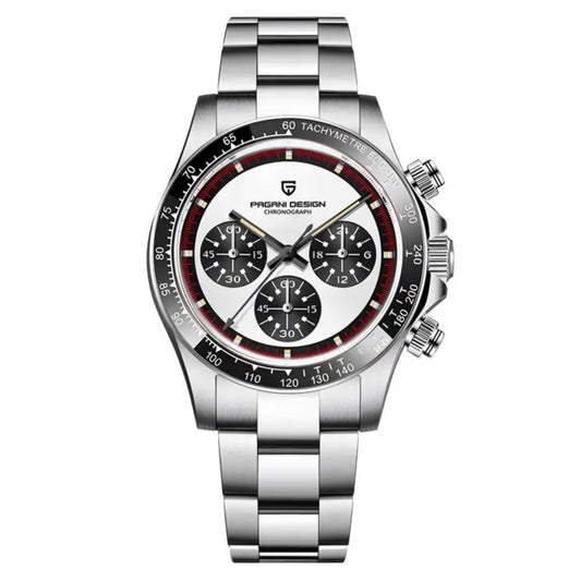 Orologio Pagani Design PD 1676 "Panda" Cronografo Uomo - Bianco - Watch Lounge Club