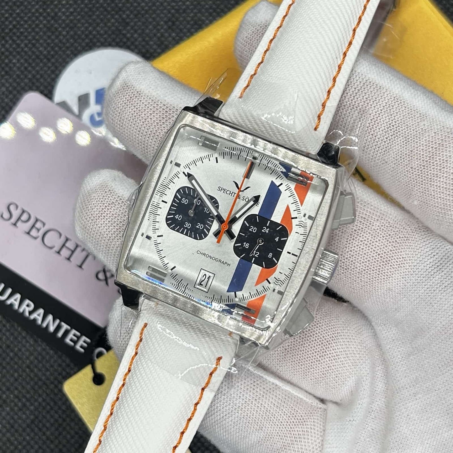 Orologio Specht & Sohne SP0009 Cronografo Uomo - Bianco - Watch Lounge Club