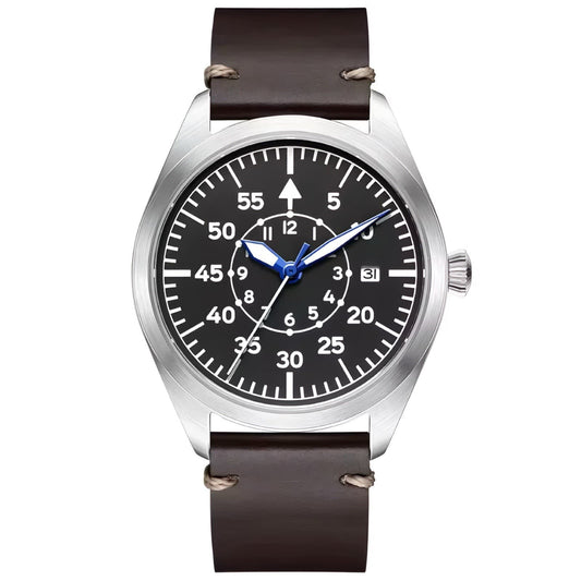 Orologio Flieger "Pilot Watch" Automatico Uomo -  Marrone - Watch Lounge Club