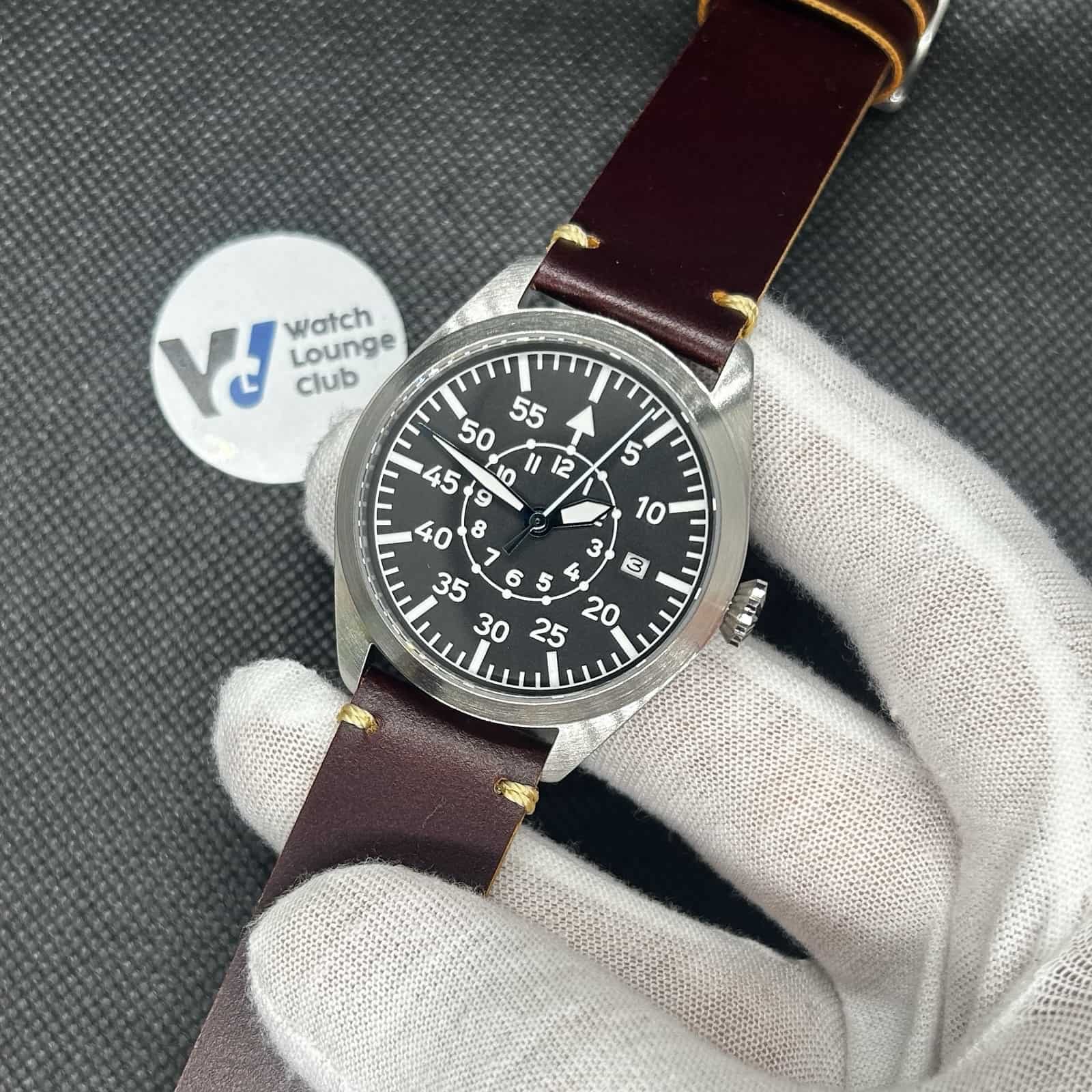 Orologio Flieger "Pilot Watch" Automatico Uomo -  Marrone - Watch Lounge Club