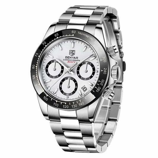 Orologio Benyar BY 5169 Cronografo Uomo - Bianco - Watch Lounge Club