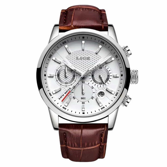 Orologio Lige LG 9866 Cronografo Uomo - Bianco - Watch Lounge Club