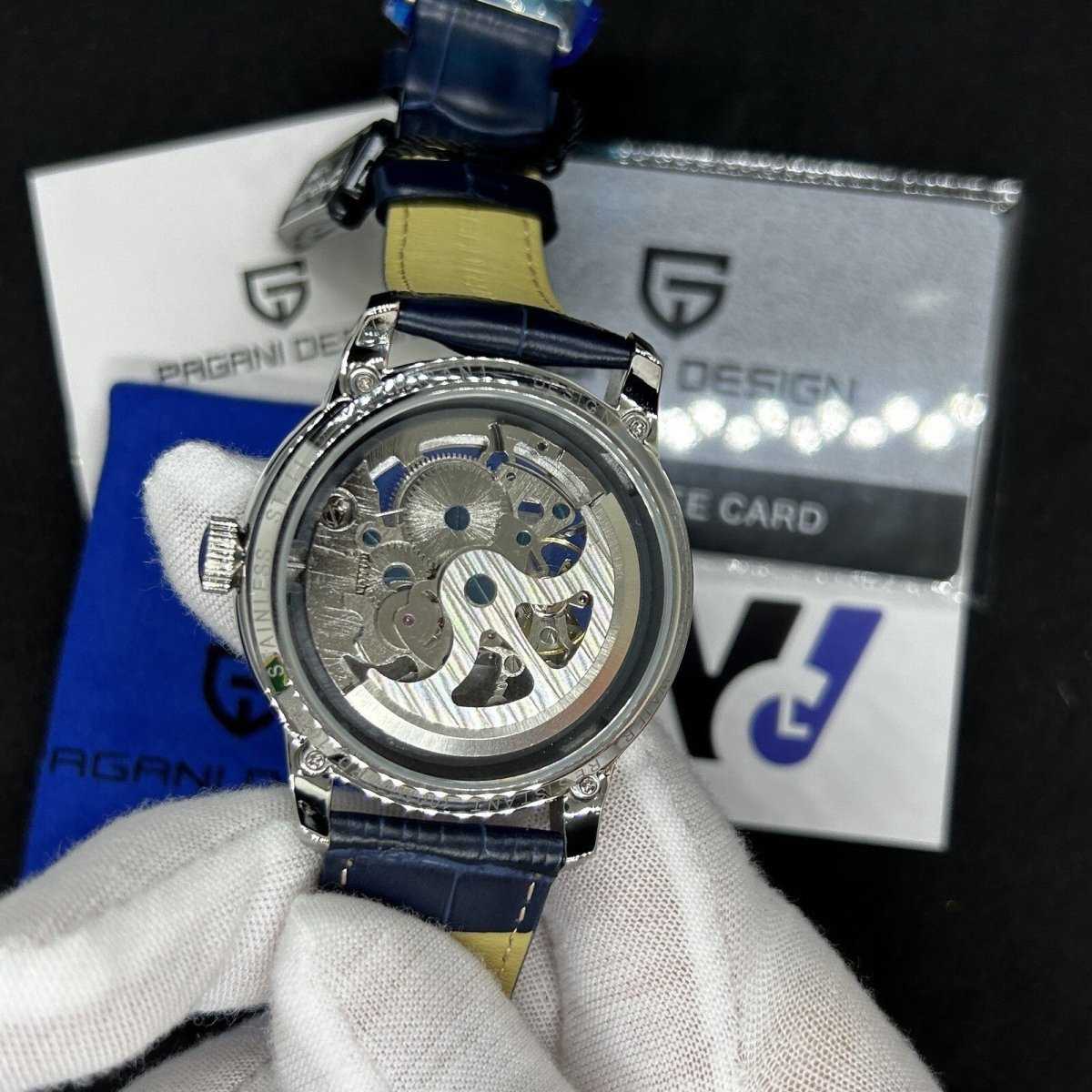 Orologio Pagani Design PD 1638 Automatico Skeleton Uomo - Blu - Watch Lounge Club