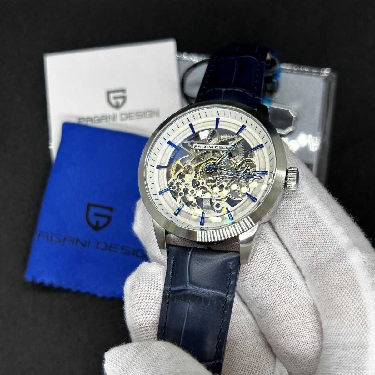 Orologio Pagani Design PD 1638 Automatico Skeleton Uomo - Blu - Watch Lounge Club