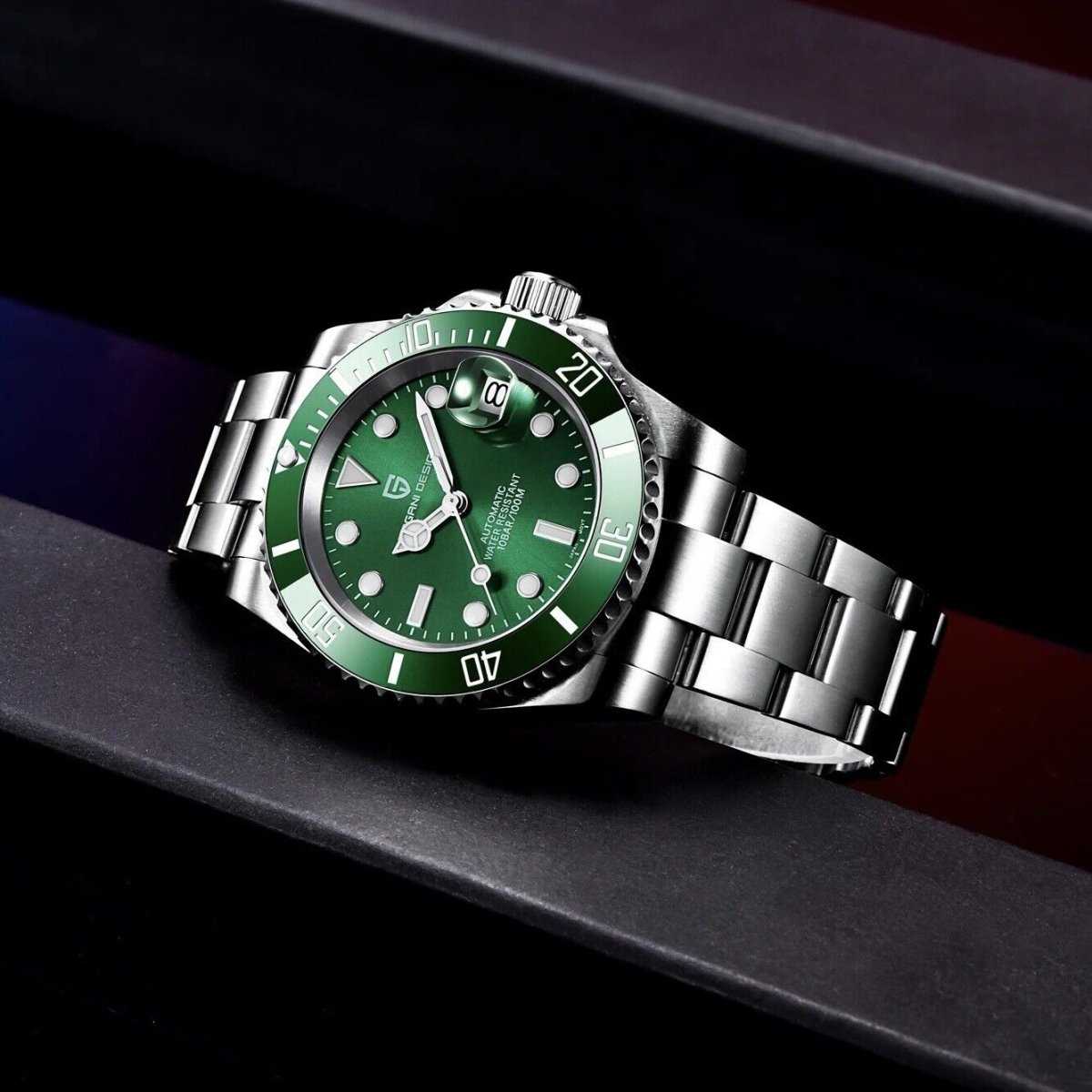 Orologio Pagani Design PD 1661 Automatico (NH35) Uomo - Verde - Watch Lounge Club