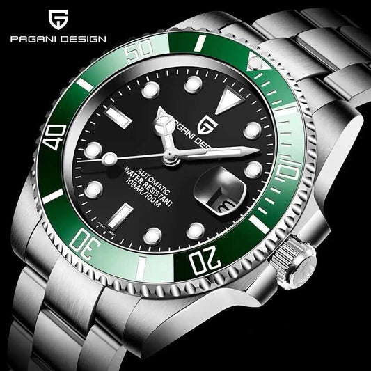 Orologio Pagani Design PD 1661 Automatico (NH35) Uomo - Verde/Nero - Watch Lounge Club
