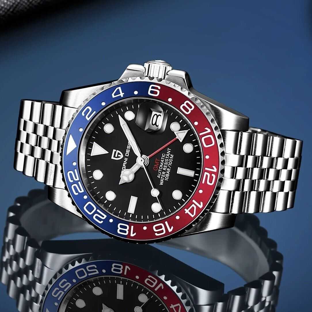 Orologio Pagani Design PD 1662 GMT Automatico Uomo - Rosso/Blu (Jubilee) - Watch Lounge Club