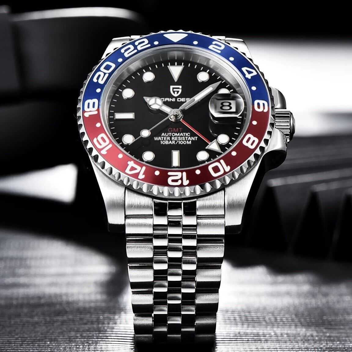 Orologio Pagani Design PD 1662 GMT Automatico Uomo - Rosso/Blu (Jubilee) - Watch Lounge Club