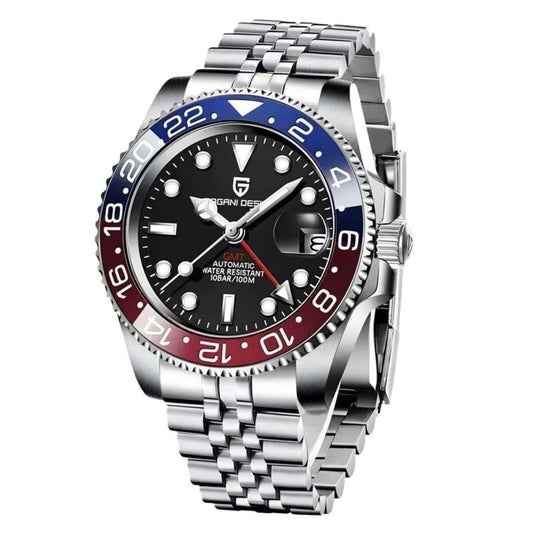 Orologio Pagani Design PD 1662 GMT Automatico Uomo - Rosso/Blu (Jubilee) - Watch Lounge Club
