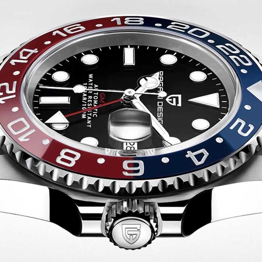 Orologio Pagani Design PD 1662 GMT Automatico Uomo - Rosso/Blu (Jubilee) - Watch Lounge Club