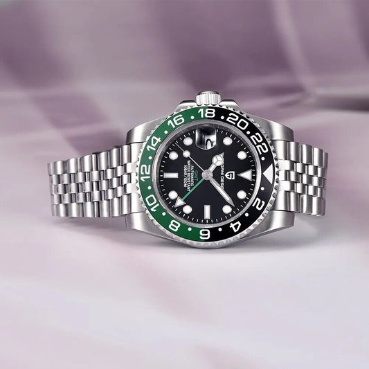 Orologio Pagani Design PD 1662 GMT Automatico Uomo - Verde/Nero (Jubilee) - Watch Lounge Club