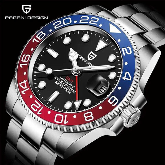 Orologio Pagani Design PD 1662 GMT Automatico Uomo - Rosso/Blu - Watch Lounge Club