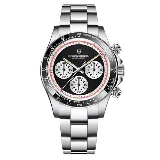 Orologio Pagani Design PD 1676 "Panda" Cronografo Uomo - Nero - Watch Lounge Club