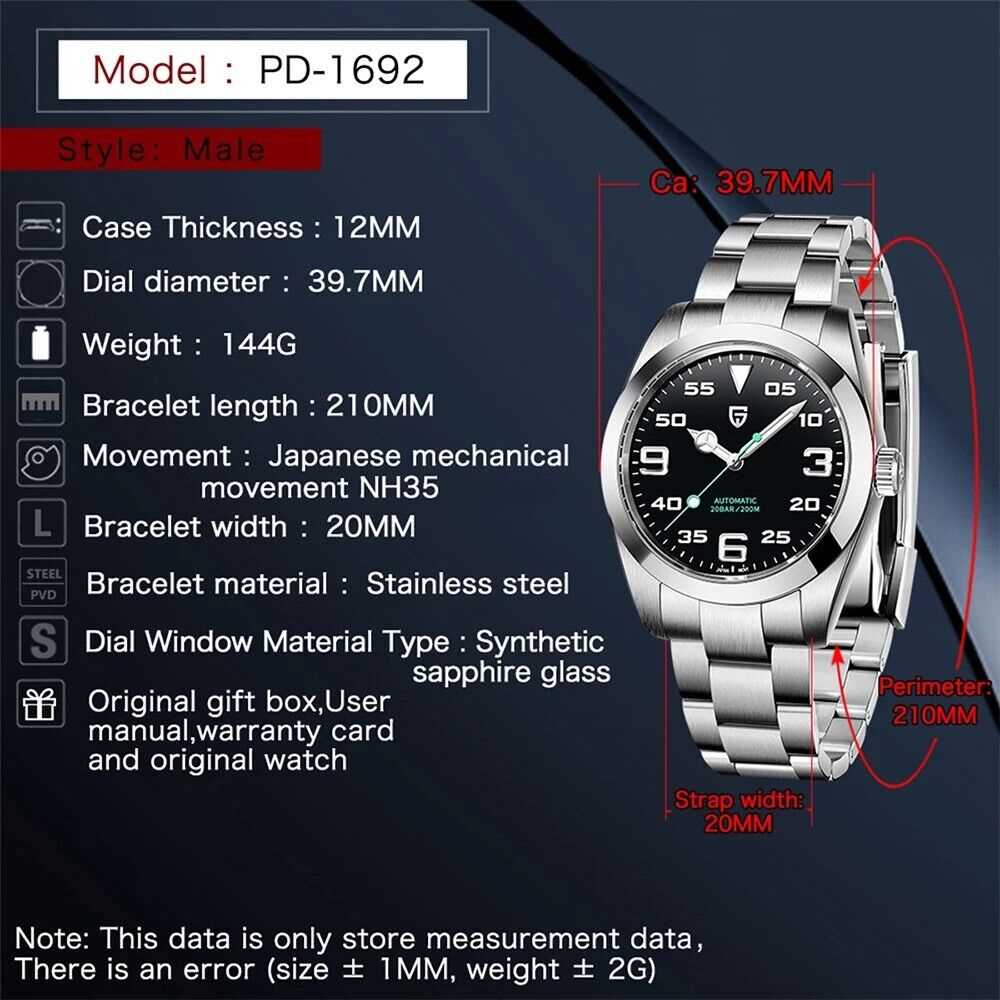 Orologio Pagani Design PD 1692 Automatico (NH35) Uomo - Watch Lounge Club