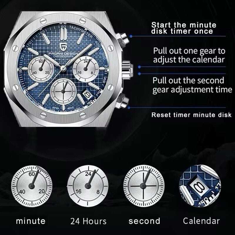 Orologio Pagani Design PD 1707 Cronografo Uomo - Blu - Watch Lounge Club