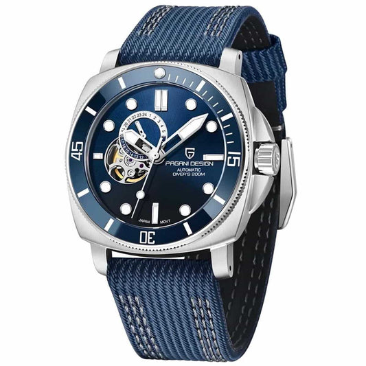 Orologio Pagani Design PD 1736 Automatico Subacqueo Uomo - Blu - Watch Lounge Club