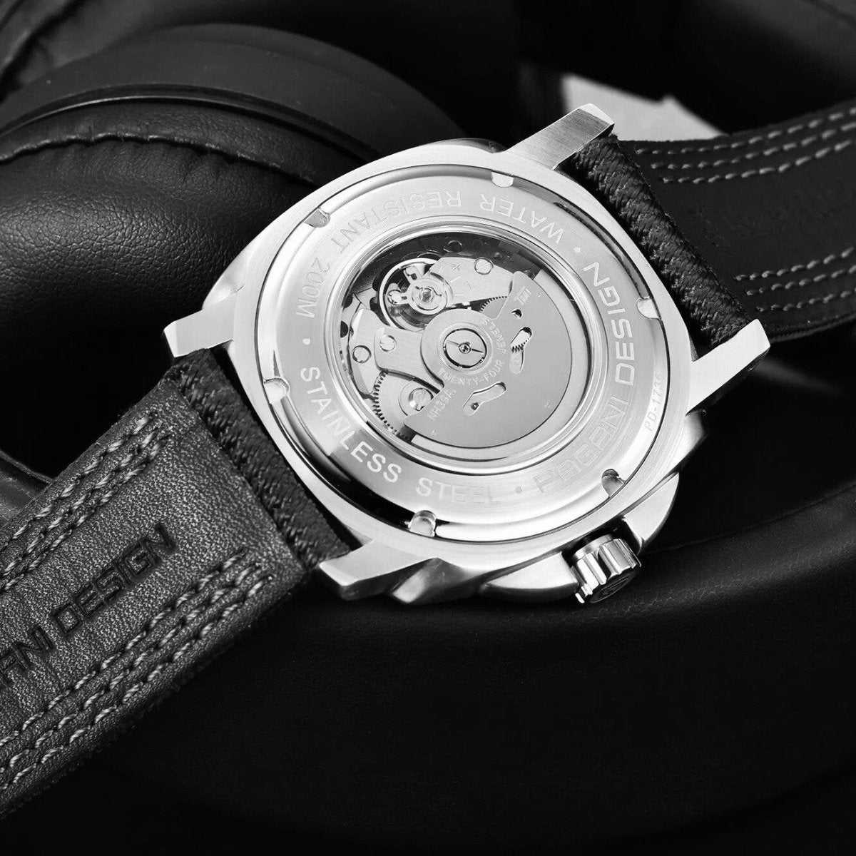 Orologio Pagani Design PD 1736 Automatico Subacqueo Uomo - Nero - Watch Lounge Club
