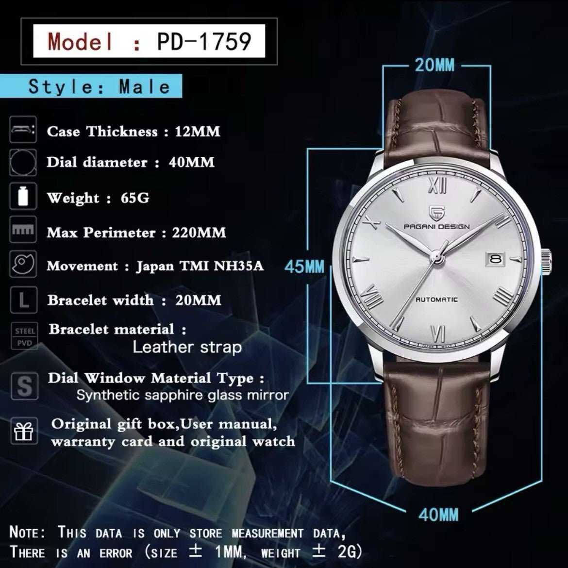 Orologio Pagani Design PD 1759 Automatico (NH35) Uomo - Watch Lounge Club