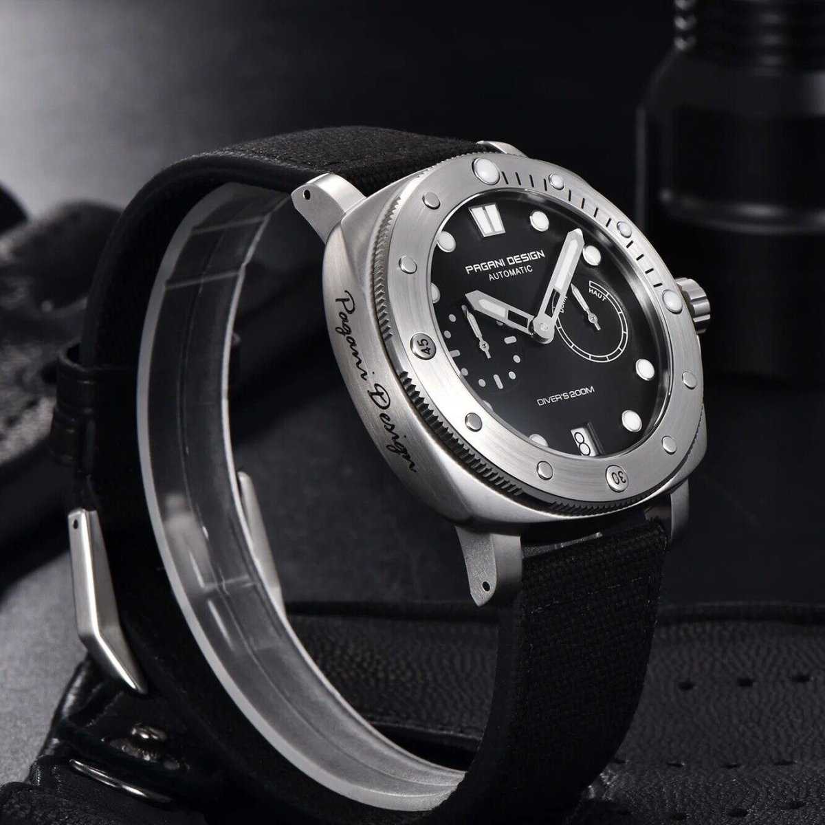 Orologio Pagani Design PD 1767 Subacqueo Automatico Uomo - Nero - Watch Lounge Club