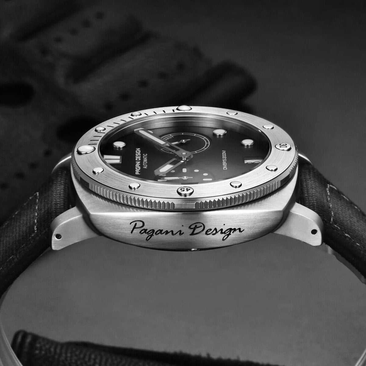 Orologio Pagani Design PD 1767 Subacqueo Automatico Uomo - Nero - Watch Lounge Club