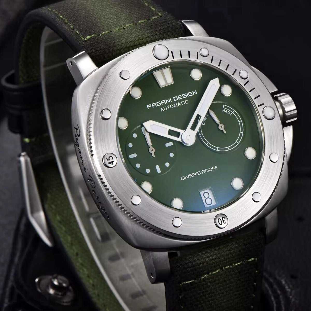 Orologio Pagani Design PD 1767 Subacqueo Automatico Uomo - Verde - Watch Lounge Club