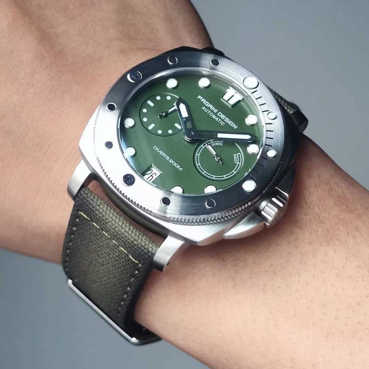 Orologio Pagani Design PD 1767 Subacqueo Automatico Uomo - Verde - Watch Lounge Club