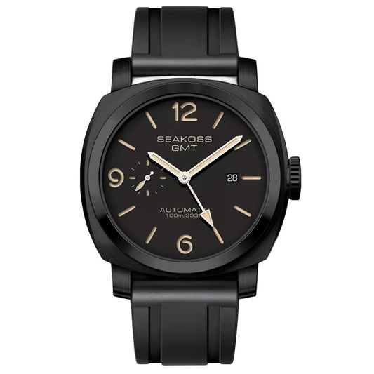 Orologio Seakoss GMT Automatico Subacqueo Uomo - Nero - Watch Lounge Club