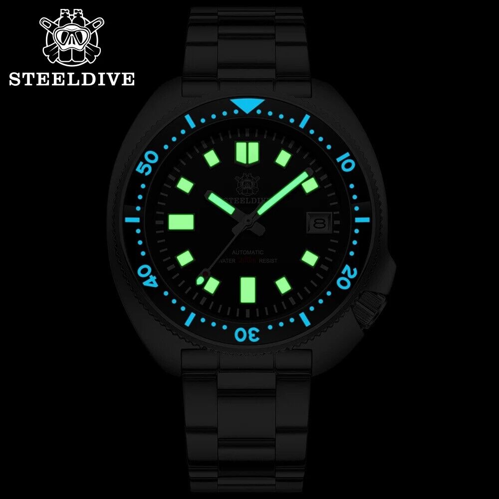 Orologio Steeldive SD 1970 Subacqueo Automatico (NH35) Uomo - Nero - Watch Lounge Club