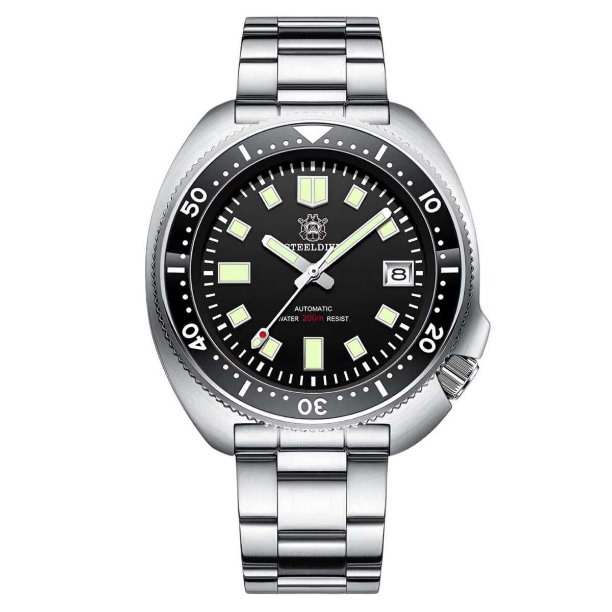 Orologio Steeldive SD 1970 Subacqueo Automatico (NH35) Uomo - Nero - Watch Lounge Club