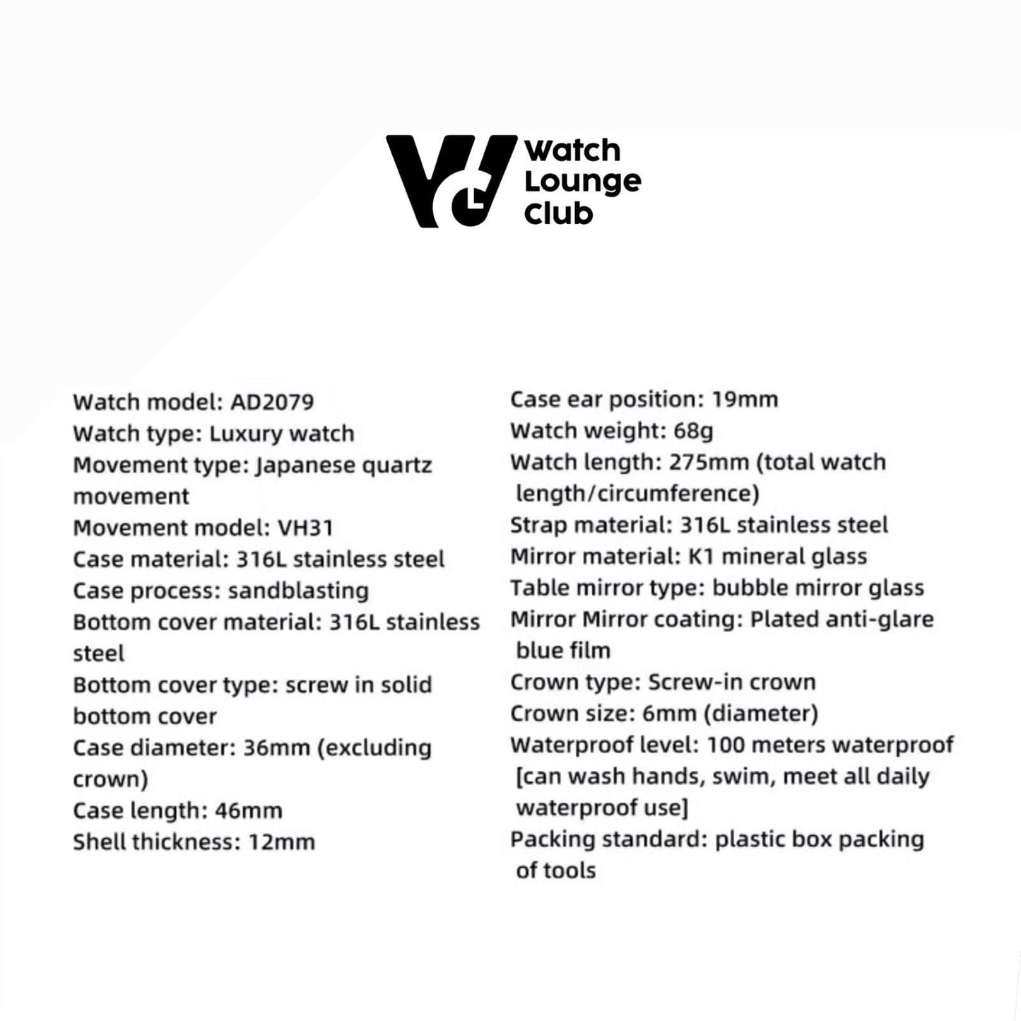 Orologio Addiesdive AD 2079 Field Watch Vintage Uomo - Nero - Watch Lounge Club