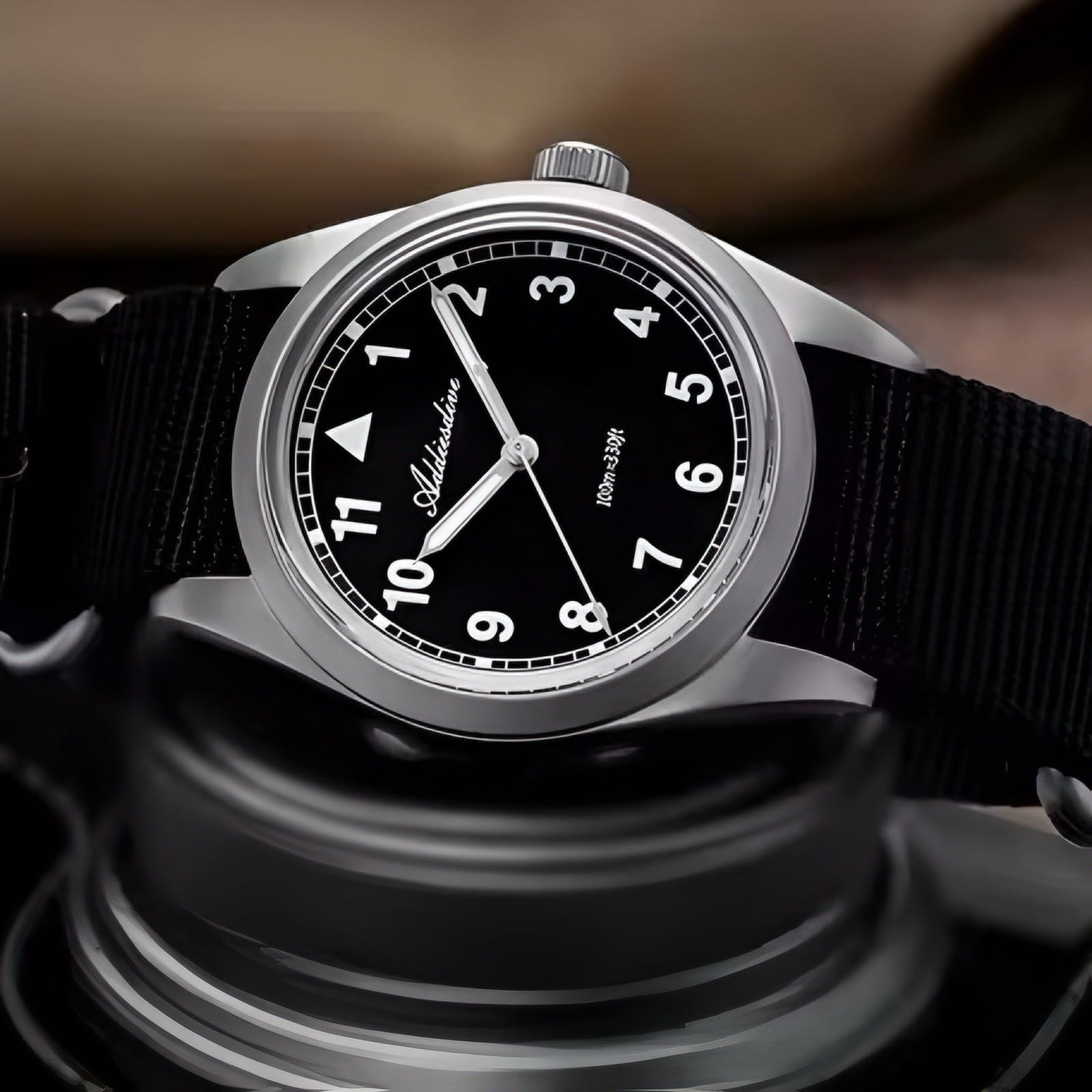 Orologio Addiesdive AD 2079 Field Watch Vintage Uomo - Nero - Watch Lounge Club