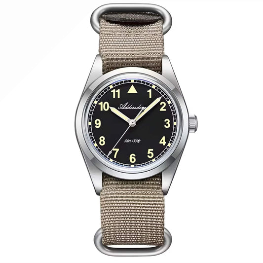 Orologio Addiesdive AD 2079 Field Watch Vintage Uomo - Khaki - Watch Lounge Club