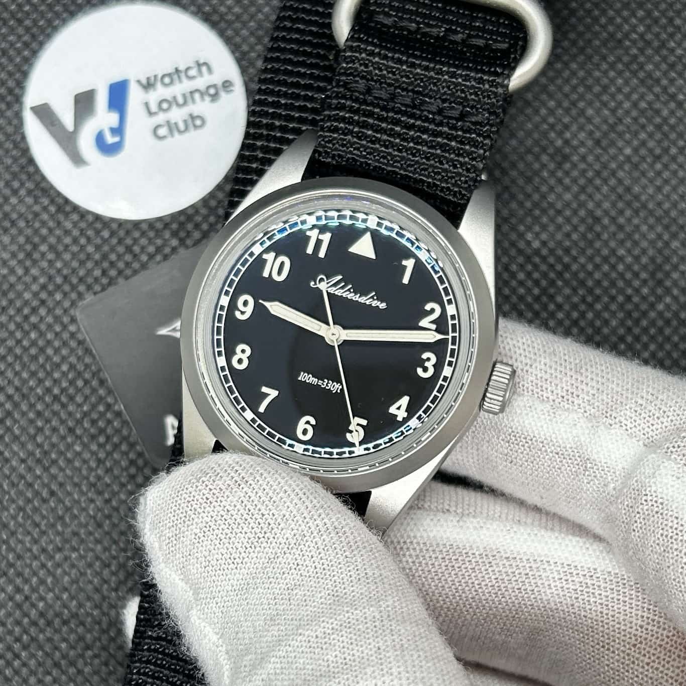 Orologio Addiesdive AD 2079 Field Watch Vintage Uomo - Nero - Watch Lounge Club