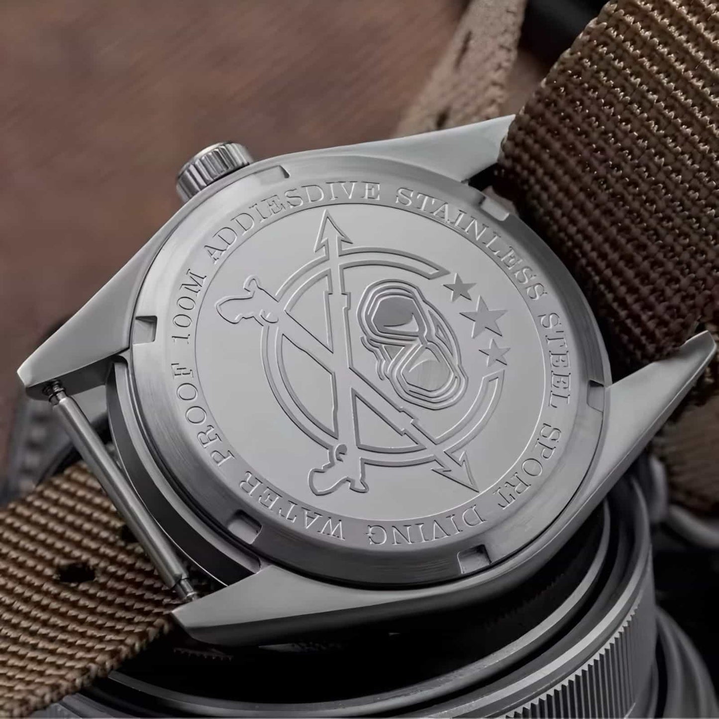 Orologio Addiesdive AD 2079 Field Watch Vintage Uomo - Khaki - Watch Lounge Club