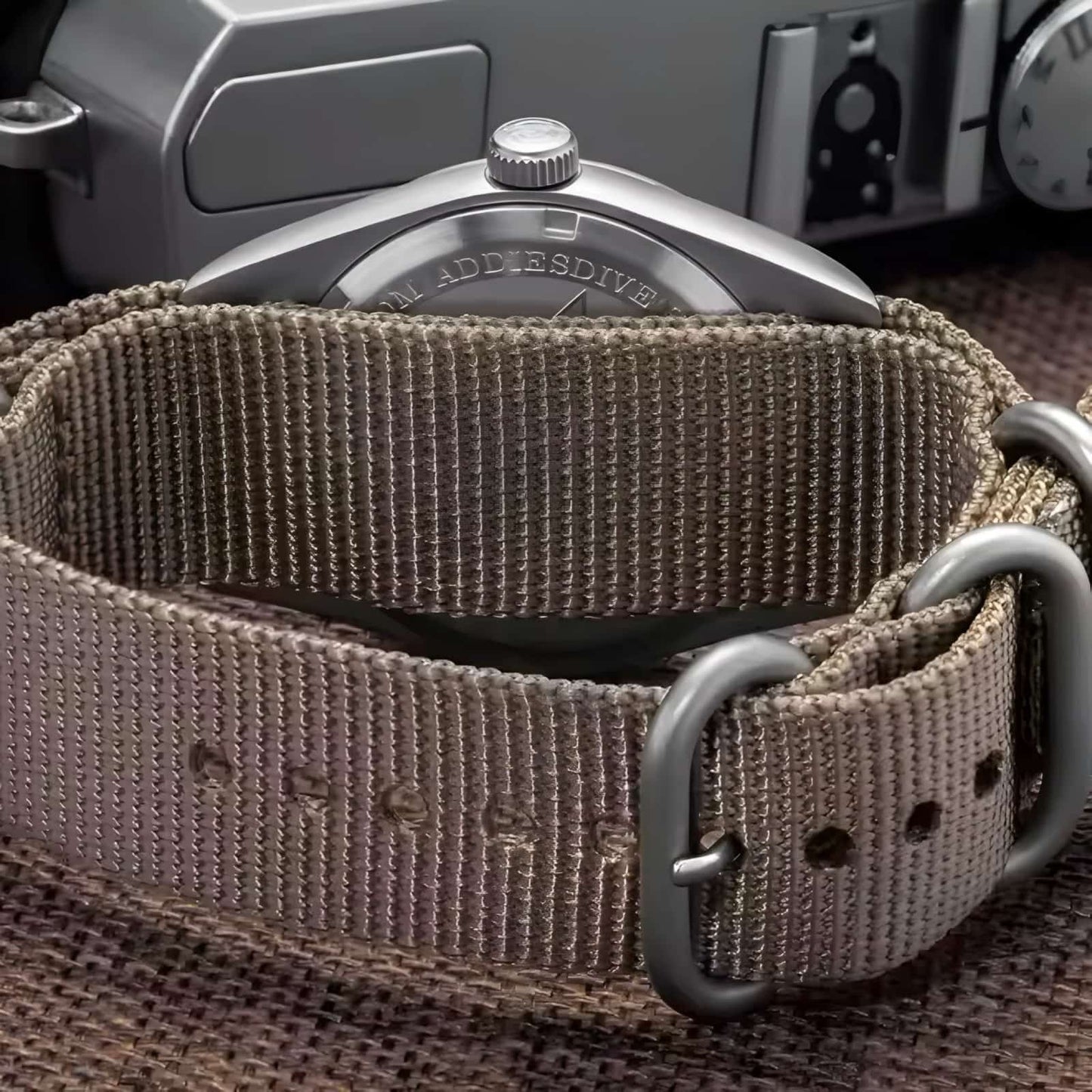 Orologio Addiesdive AD 2079 Field Watch Vintage Uomo - Khaki - Watch Lounge Club