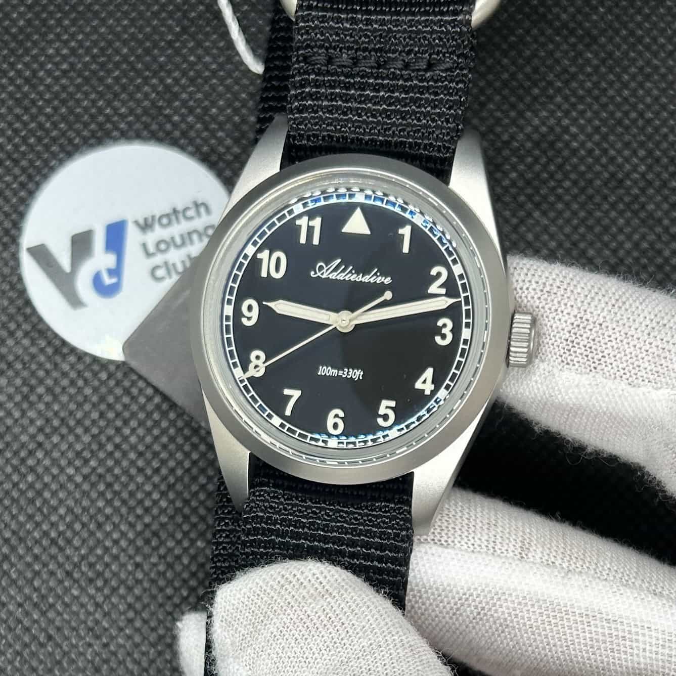 Orologio Addiesdive AD 2079 Field Watch Vintage Uomo - Nero - Watch Lounge Club