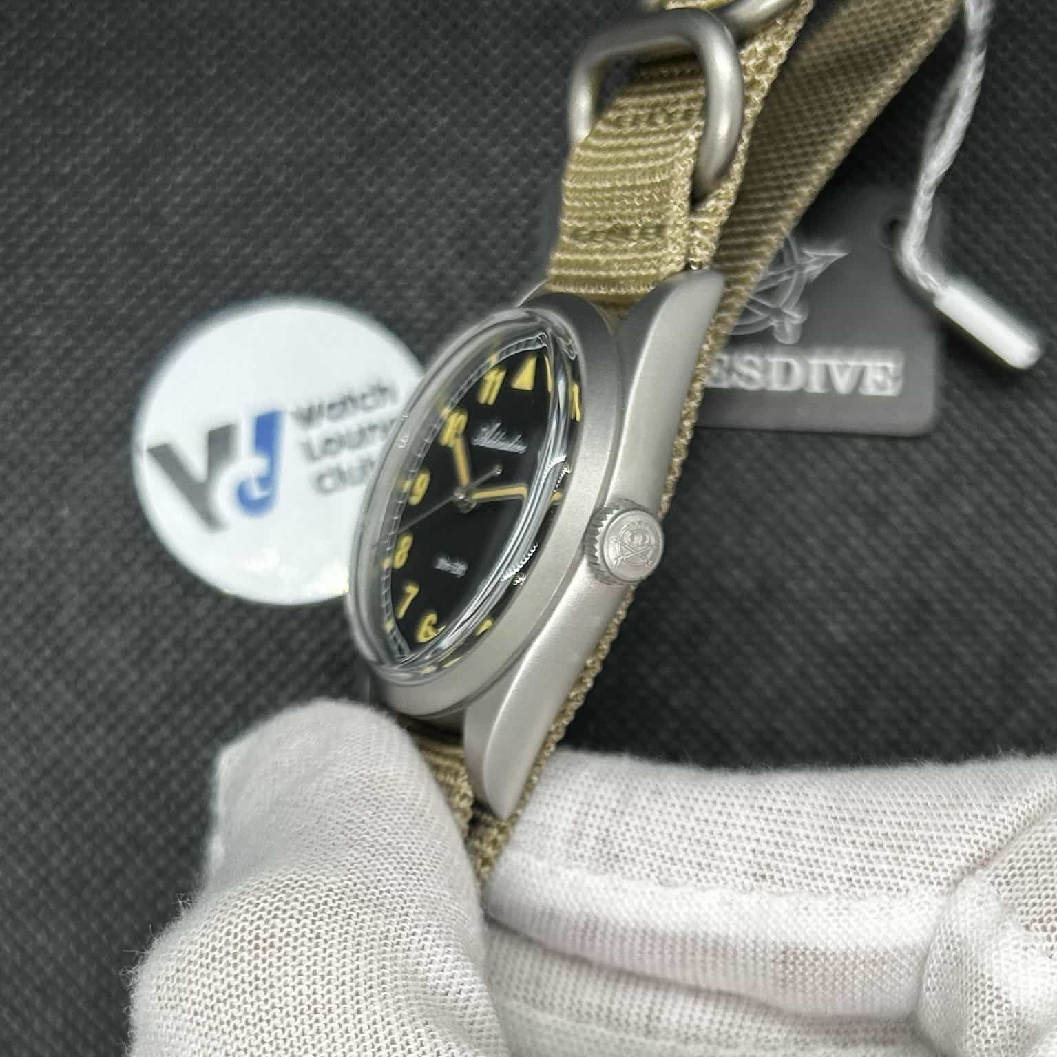 Orologio Addiesdive AD 2079 Field Watch Vintage Uomo - Khaki - Watch Lounge Club