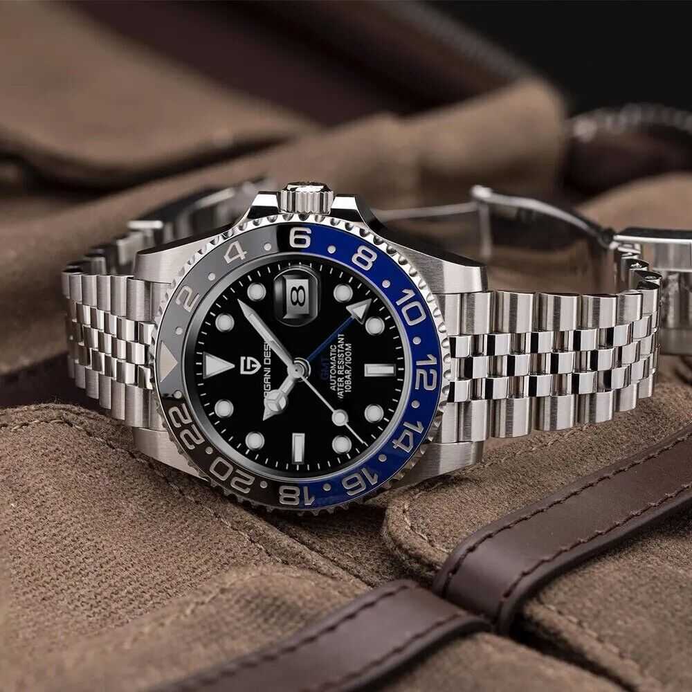 Versione NH34 - Orologio Pagani Design PD 1662 GMT Automatico Uomo - Blu/Nero (Jubilee) - Watch Lounge Club