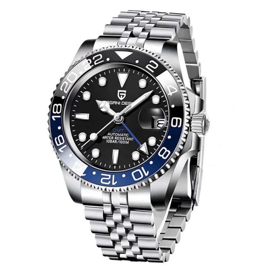 Versione NH34 - Orologio Pagani Design PD 1662 GMT Automatico Uomo - Blu/Nero (Jubilee) - Watch Lounge Club